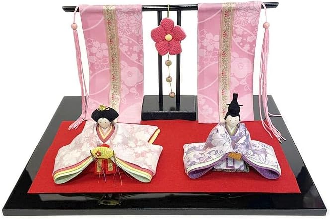 古代彩絵内裏雛 雛人形 薬師窯 光堂作 陶器お雛様 美品 高級 古代彩絵